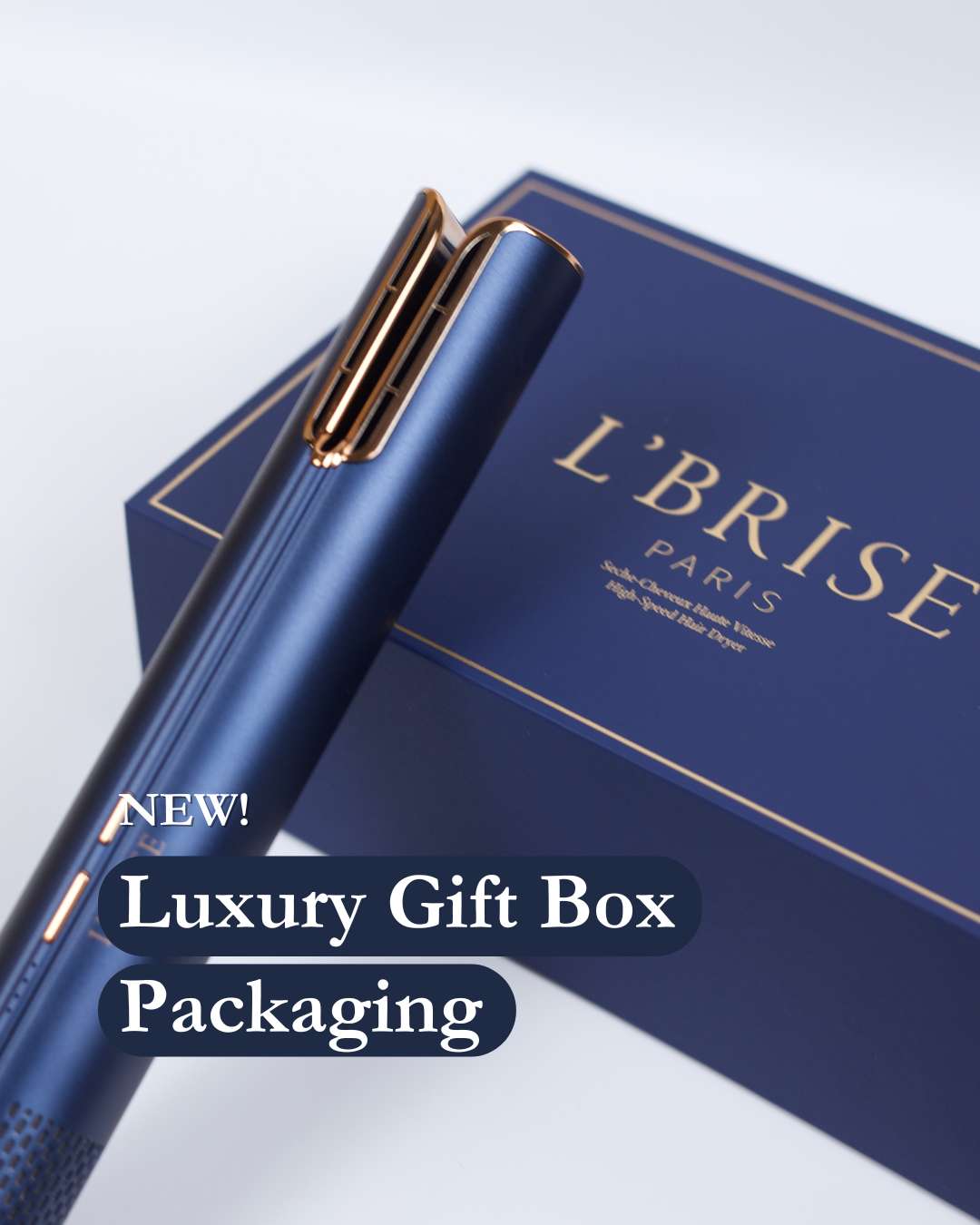 LB HyperDRY™ Professional Hair Dryer (Luxury Aluminum / Ritz Blue)