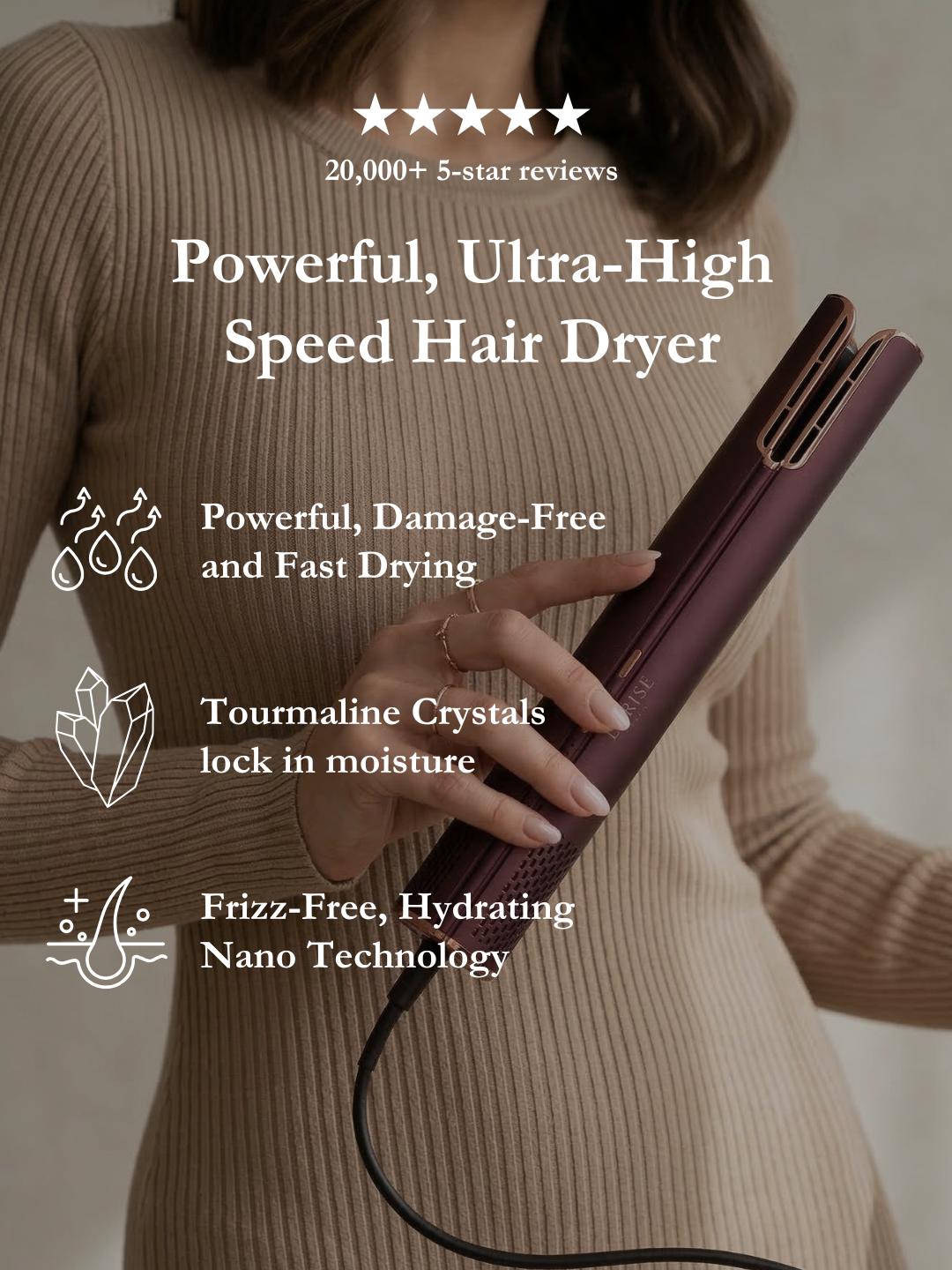 LB HyperDRY™ Professional Hair Dryer (Luxury Aluminum Build / Crimson Red)